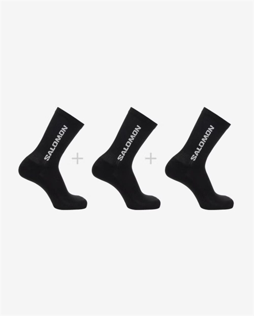 SALOMON EVERYDAY CREW SOCKS 3-PACK BLACK
